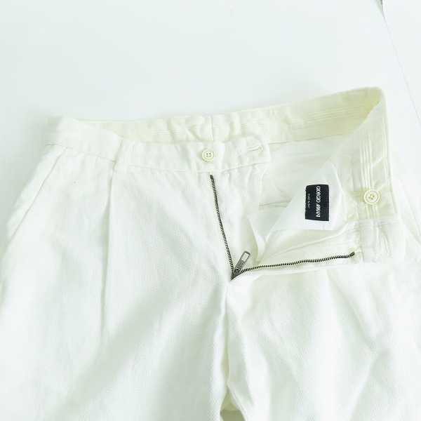 実際に弊社で買取させて頂いたGIORGIO ARMANI/ジョルジオ アルマーニ コットンパンツ NSP12W/46の画像 2枚目