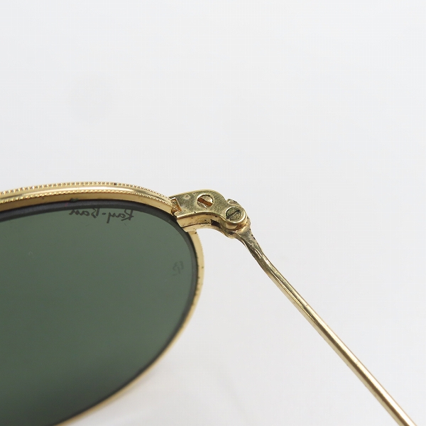 実際に弊社で買取させて頂いたRay-Ban/レイバン B&L/ボシュロム社製 スモールラウンドメタル サングラス W1573 の画像 6枚目
