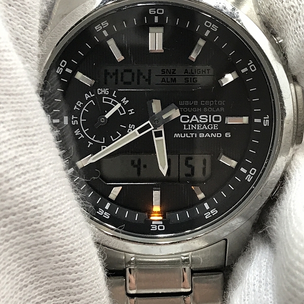 実際に弊社で買取させて頂いたCASIO/カシオ LINEAGE/リニエージ 電波ソーラー 時計/ウォッチ LCW-M300D-1AJFの画像 5枚目
