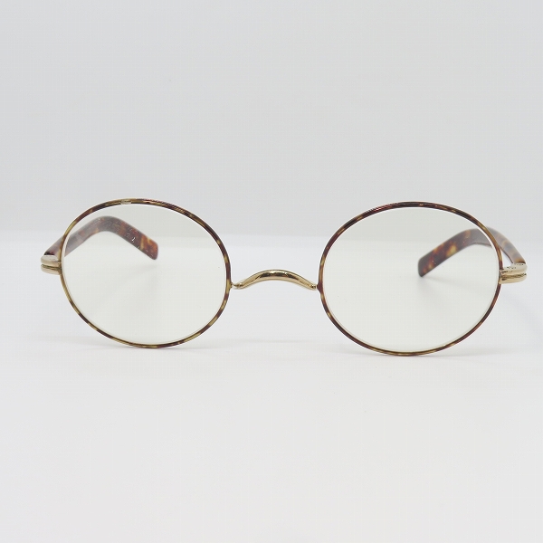 実際に弊社で買取させて頂いた金子眼鏡/カネコガンキョウ 恒眸作 T-245  度入り眼鏡/メガネフレーム アイウェアの画像 1枚目