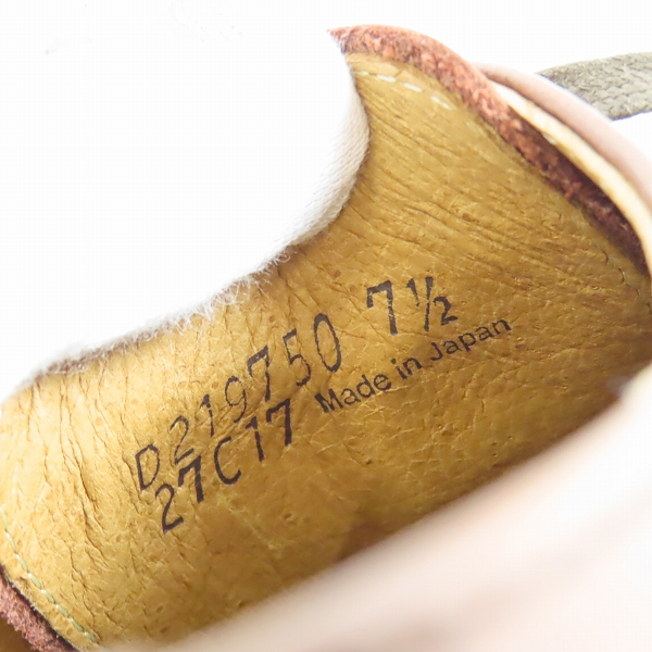 実際に弊社で買取させて頂いたDANNER/ダナー PLAIN TOE BARN/プレーントゥ レザーシューズ D219750/7.5の画像 5枚目