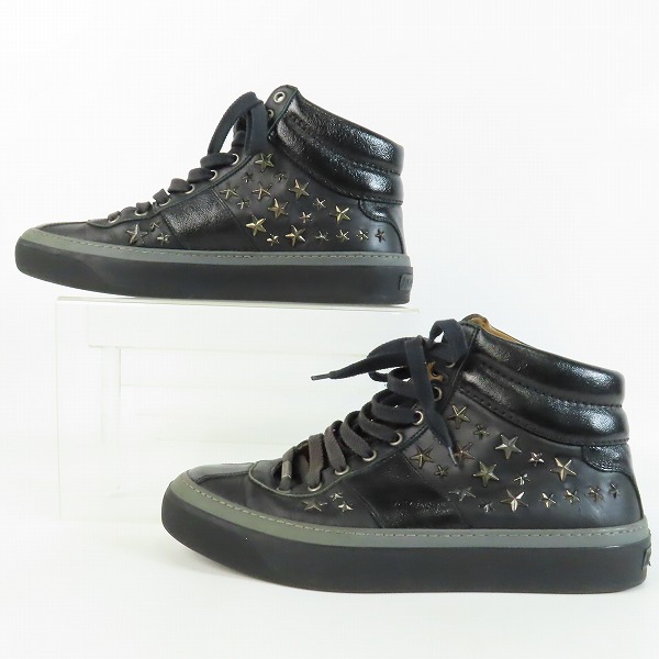 実際に弊社で買取させて頂いたJIMMY CHOO/ジミーチュウ スタースタッズ ハイカットスニーカー/42.5の画像 3枚目