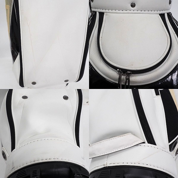 実際に弊社で買取させて頂いたle coq sportif/ルコックスポルティフ ゴルフ QQ1257 6分割キャディバッグ ホワイトｘブラック の画像 5枚目