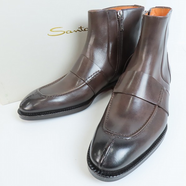 実際に弊社で買取させて頂いたSANTONI/サントーニ サイドジップ レザーシューズ/ショートブーツ 17307/US7