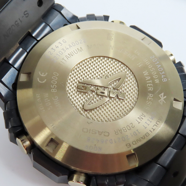 実際に弊社で買取させて頂いたG-SHOCK/Gショック MR-G 初代モデル DW-5000C チタン フルメタル MRG-B5000B-1JR の画像 4枚目