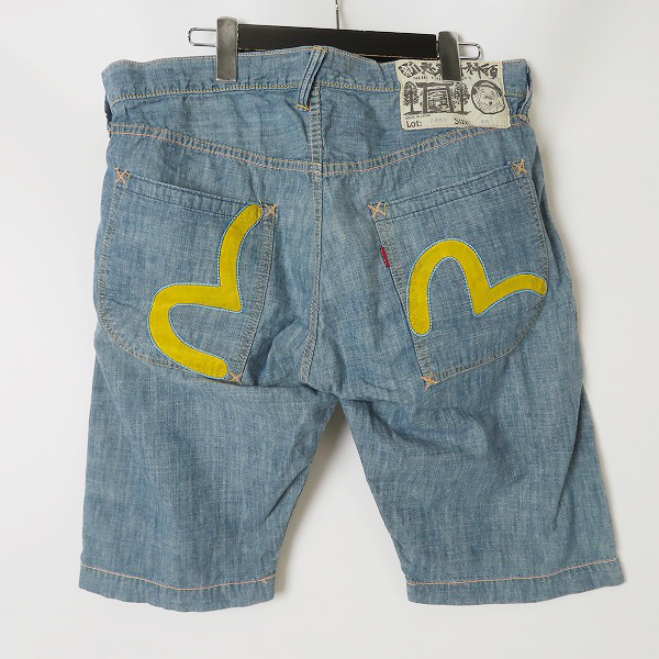 実際に弊社で買取させて頂いたEVISU/エヴィス/エビス LOT.2005 カモメ/かもめ プリント ハーフパンツ 36の画像 1枚目