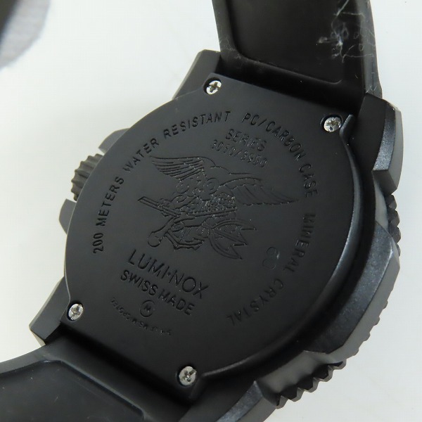 実際に弊社で買取させて頂いたLUMINOX/ルミノックス NAVY SEALS/ネイビーシールズ 腕時計/ウォッチ ブラック 3050/3950の画像 3枚目
