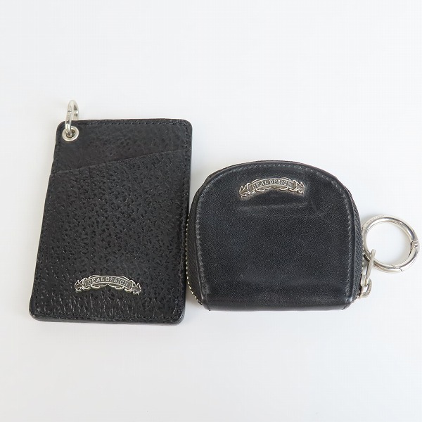 実際に弊社で買取させて頂いたDEAL DESIGN/ディールデザイン レザー カードケース/パスケース 小銭入れ/コインケース 2点セット