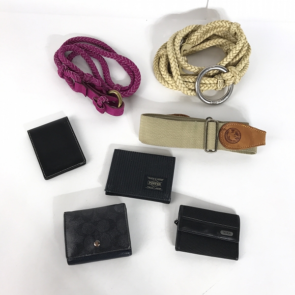 実際に弊社で買取させて頂いた【おまとめ】PORTER/ポーター coach/コーチ TUMI/トゥミ 他 財布/パスケース/ベルト 等 