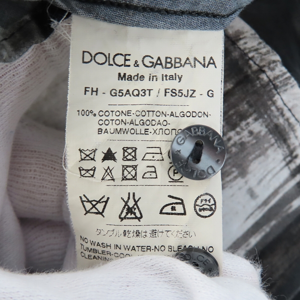 実際に弊社で買取させて頂いたDOLCE&GABBANA/ドルチェ&ガッバーナ GOLD 総柄 長袖 シャツ 41の画像 3枚目