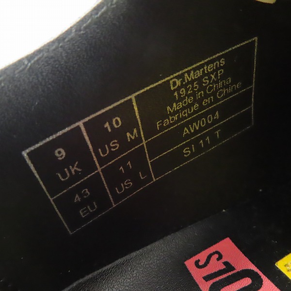 実際に弊社で買取させて頂いたDr.Martens×SEX PISTOLS STEEL/ドクターマーチン×セックスピストルズ  TOE 3EYE SHOE/ 3ホール シューズ 1925 SXP/UK9の画像 6枚目