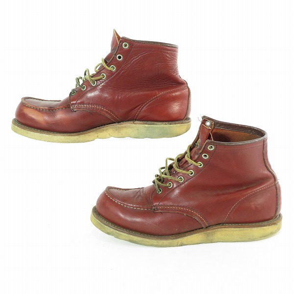 実際に弊社で買取させて頂いたRED WING/レッドウィング 四角犬タグ アイリッシュセッター モックトゥ ブーツ 8875/10の画像 3枚目