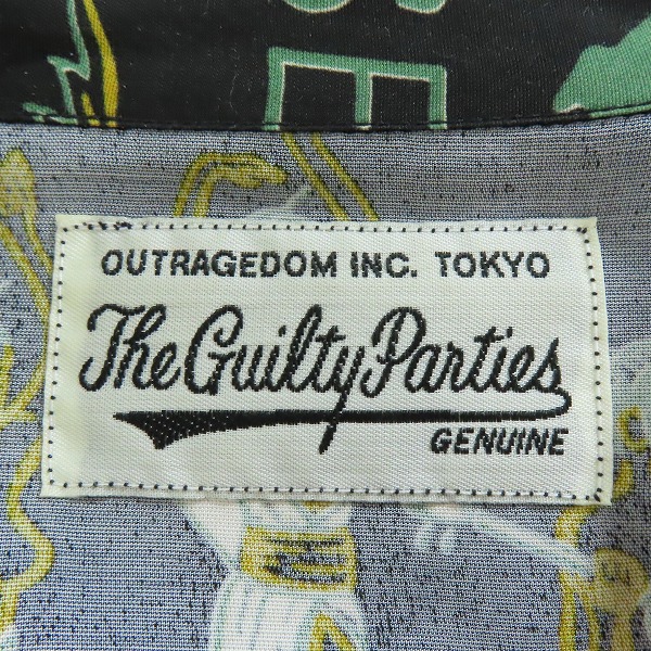 実際に弊社で買取させて頂いたWACKO MARIA/ワコマリア GUILTY PARTIES/ギルティパーティズ 総柄 シャツ/アロハシャツ/Lの画像 2枚目