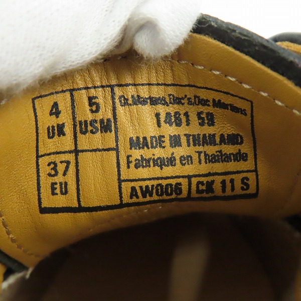 実際に弊社で買取させて頂いたDr.Martens/ドクターマーチン 3ホール シューズ 1461 59/10085001/UK4の画像 5枚目