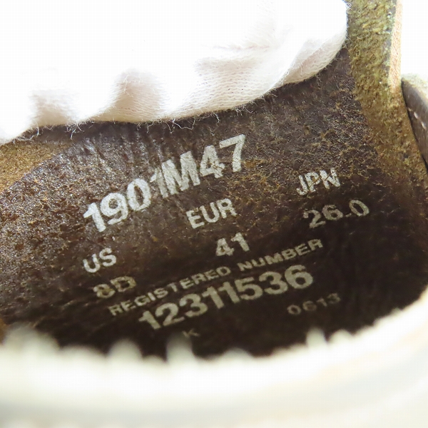 実際に弊社で買取させて頂いたCHIPPEWA/チペワ プレーントゥ ローカット レザー シューズ ブラウン系 1901M47/26の画像 5枚目