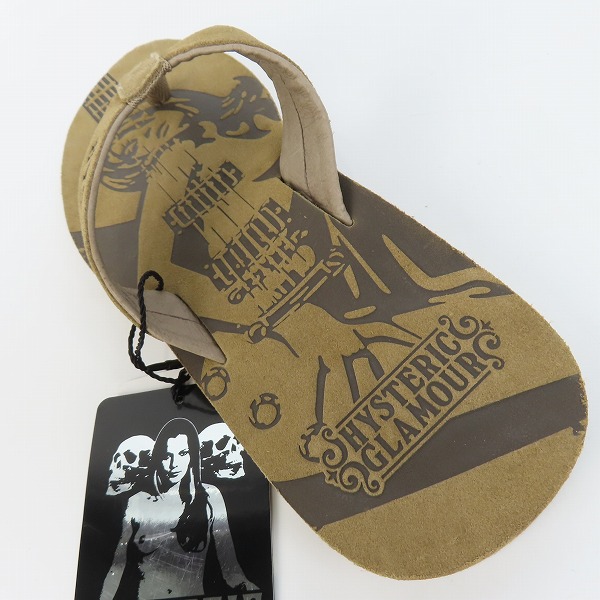 実際に弊社で買取させて頂いた【未使用】HYSTERIC GLAMOUR/ヒステリックグラマー ギターガール レザー サンダル 4QS-0700-24A/FREEの画像 4枚目
