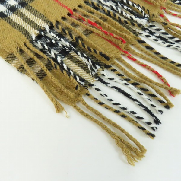 実際に弊社で買取させて頂いたBurberrys/バーバリーズ チェック柄 ウールマフラーの画像 4枚目