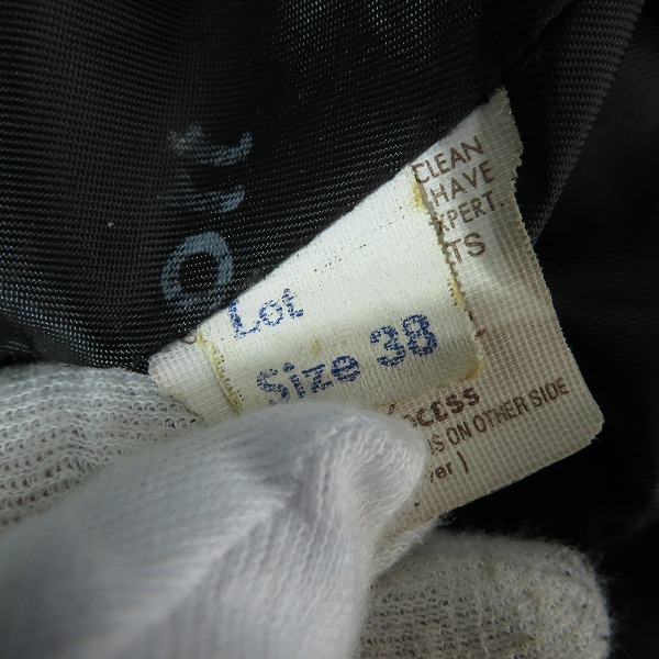 実際に弊社で買取させて頂いたSCHOTT/ショット シングル レザー ライダースジャケット/ライナー付き/38の画像 4枚目
