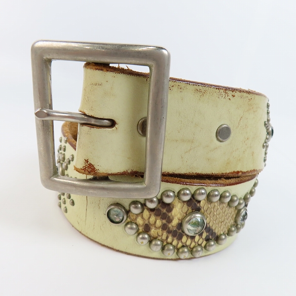 実際に弊社で買取させて頂いたHollywood Trading Company /HTC/エイチティーシー ひょうたんスタッズ ベルト