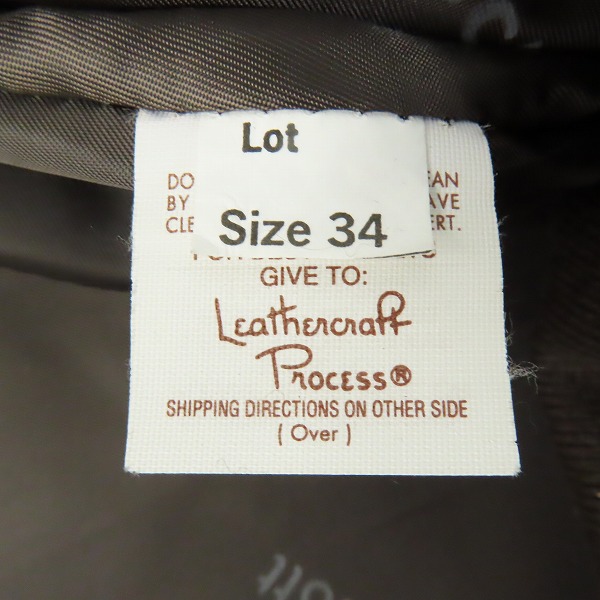 実際に弊社で買取させて頂いたSCHOTT/ショット ファーライナー付き トラッカー レザージャケット ブラウン/34の画像 3枚目