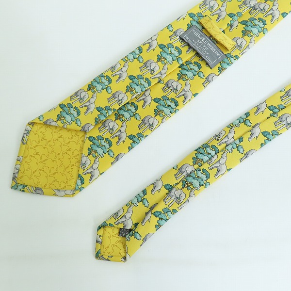 実際に弊社で買取させて頂いたHUNTING WORLD/ハンティングワールド エレファント総柄  シルクネクタイ の画像 2枚目