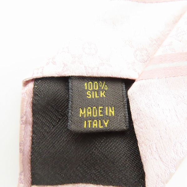 実際に弊社で買取させて頂いたLOUIS VUITTON/ルイヴィトン モノグラム ストライプ シルク ネクタイ ピンクの画像 2枚目