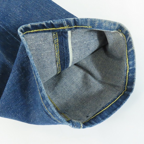 実際に弊社で買取させて頂いたLee/リー 70年代 刻印25/TALON ZIPPER /牛革ラベル デニムパンツ/ヴィンテージ/31の画像 5枚目