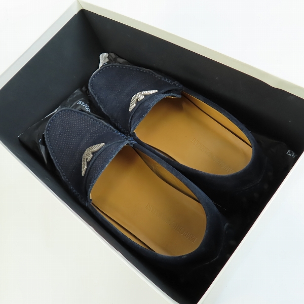 実際に弊社で買取させて頂いたEMPORIO ARMANI/エンポリオアルマーニ スエードドライビングシューズ X4B055/8の画像 8枚目