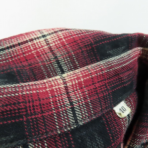 実際に弊社で買取させて頂いたTHE FLAT HEAD/フラットヘッド Native Check ウエスタンシャツ レッド CW-44W/40の画像 5枚目
