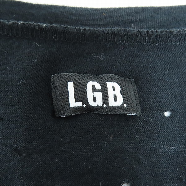 実際に弊社で買取させて頂いたLGB/ルグランブルー FIRE WORKS ダメージ加工 Tシャツ M 004FFW/2の画像 2枚目