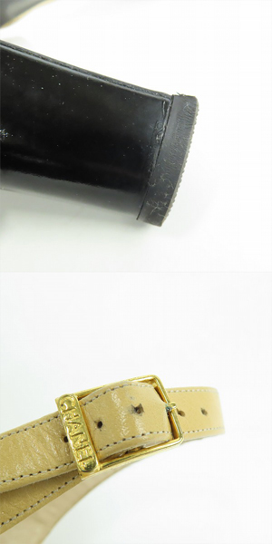 実際に弊社で買取させて頂いたCHANEL/シャネル レザーパンプス/ヒール/バイカラー/35.5の画像 7枚目