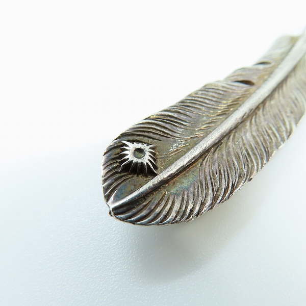 実際に弊社で買取させて頂いたARIZONA FREEDOM/アリゾナフリーダム 金縄 ターコイズ  右向き フェザー ペンダント/トップの画像 4枚目