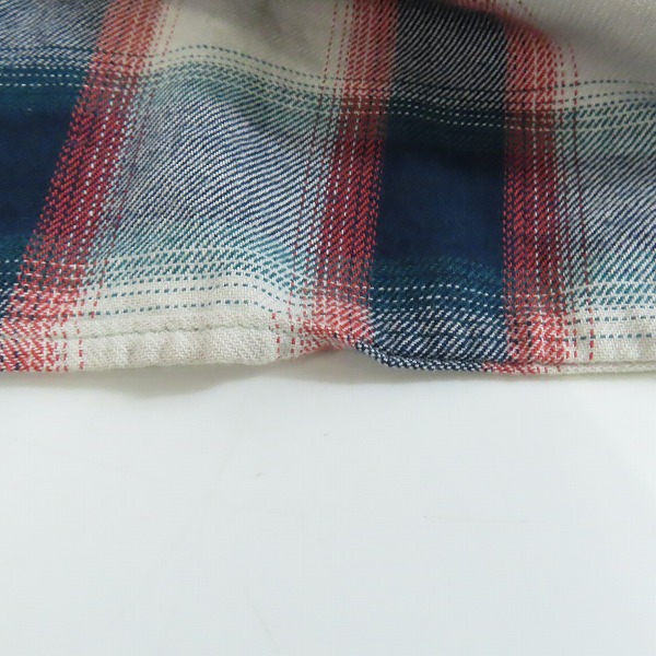 実際に弊社で買取させて頂いたWAREHOUSE/ウェアハウス DUBBLEWORKS/ダブルワークス チェック シャツ 40の画像 5枚目