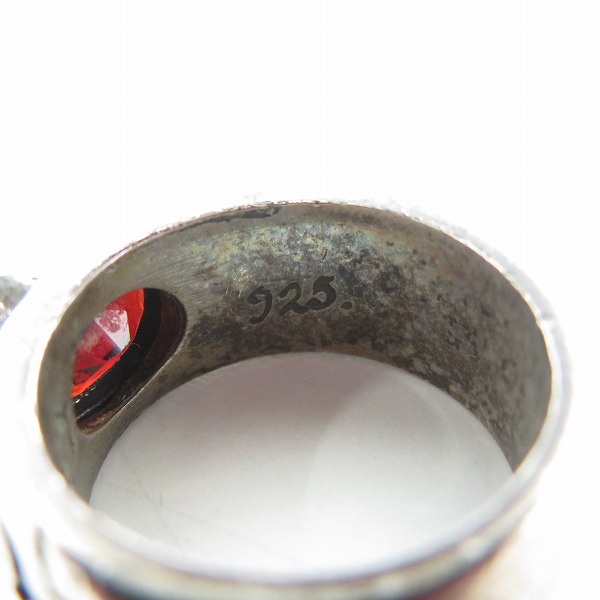 実際に弊社で買取させて頂いた【ギャラ付き】LEATHERS AND TREASURES/レザーズ＆トレジャーズ スクロール ケルティックヴァイン ラージストーン リング/13号の画像 7枚目