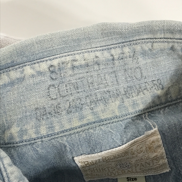 実際に弊社で買取させて頂いたBUZZ RICKSON'S/バズリクソンズ USN プリント 長袖シャツ16-16-1/2の画像 4枚目
