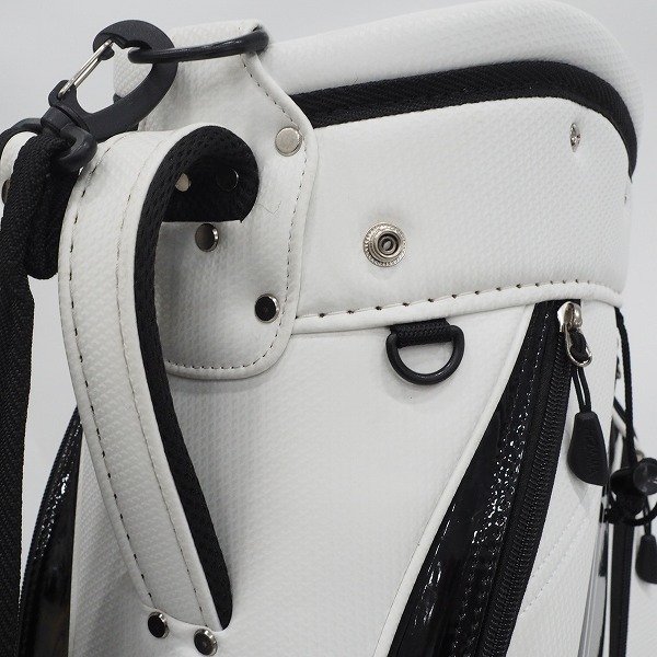 実際に弊社で買取させて頂いたHONMA/ホンマ/本間 ゴルフ CB12112 9型 5分割キャディバッグ ホワイトｘブラックの画像 4枚目