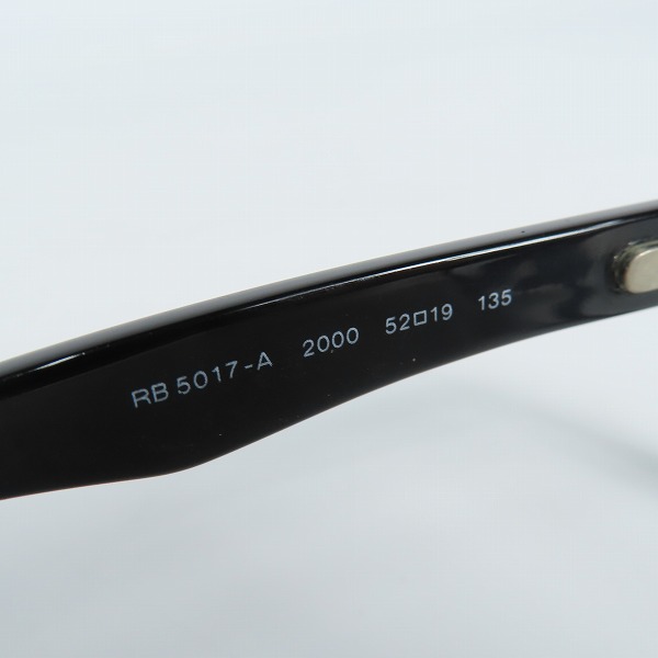 実際に弊社で買取させて頂いたRay-Ban/レイバン 度入りメガネ/メガネフレーム/アイウェア RB5017-A 2000の画像 6枚目