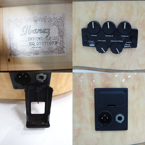 実際に弊社で買取させて頂いた★【難有り】Ibanez/アイバニース EW30QME-TLP1201 エレアコ/アコースティックギター/アコギ ギグケース付の画像 6枚目