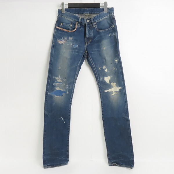 実際に弊社で買取させて頂いた【未使用】HYSTERIC GLAMOUR/ヒステリックグラマー PR加工 スタッズ付 ダメージ加工 デニムパンツ 0224AP05 28
