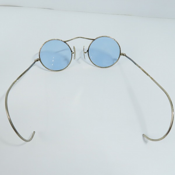 実際に弊社で買取させて頂いた【ノーブランド扱い】ノーズパット10K刻印/ヴィンテージ/ビンテージ 唐草模様/ラウンド型 眼鏡フレームの画像 3枚目