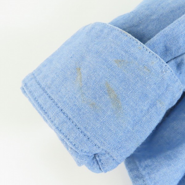 実際に弊社で買取させて頂いたCHALLENGER/チャレンジャー ドットデザイン シャンブレー シャツ CLG-SH010-013/Sの画像 7枚目