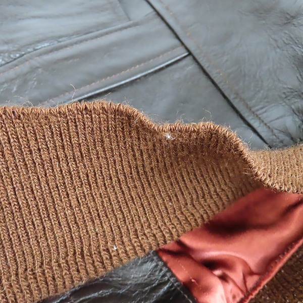 実際に弊社で買取させて頂いたTHE REAL McCOY'S/リアルマッコイズ G-1 襟ファー レザーフライトジャケット AN-J-3A/36の画像 9枚目