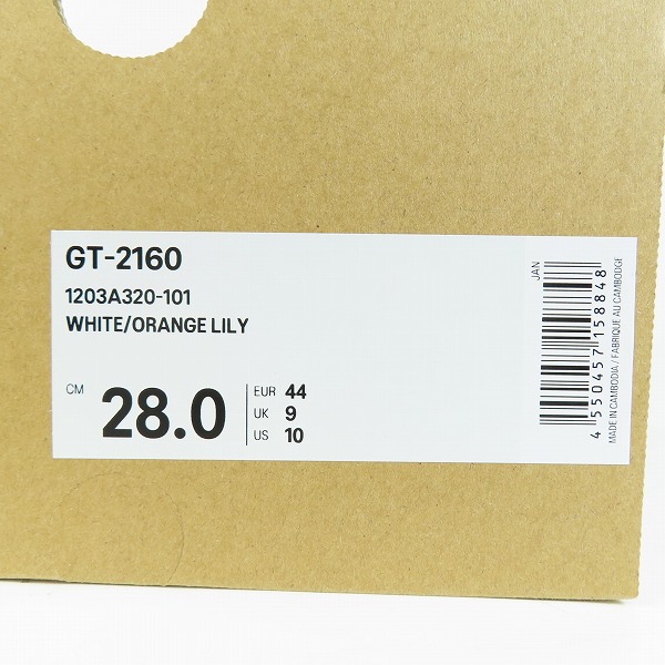 実際に弊社で買取させて頂いたasics/アシックス GT-2160 スニーカー シューズ 1203A320-101/28.0の画像 9枚目
