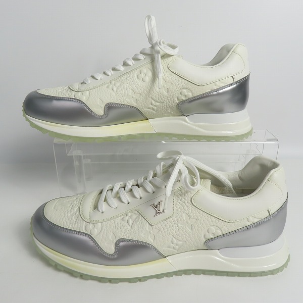 実際に弊社で買取させて頂いたLOUIS VUITTON/ルイヴィトン ランアウェイライン モノグラム インヒール スニーカー ホワイト/GO0261/9の画像 3枚目