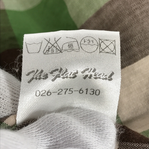 実際に弊社で買取させて頂いたTHE FLAT HEAD/フラットヘッド  コットン ブロックチェック 長袖シャツ/38の画像 5枚目