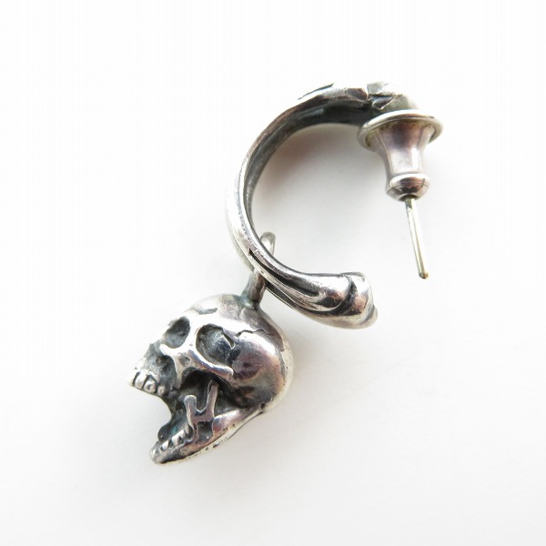 実際に弊社で買取させて頂いたNECROMANCE/ネクロマンス ボーンフープ スクリーミングスカル ピアスの画像 2枚目