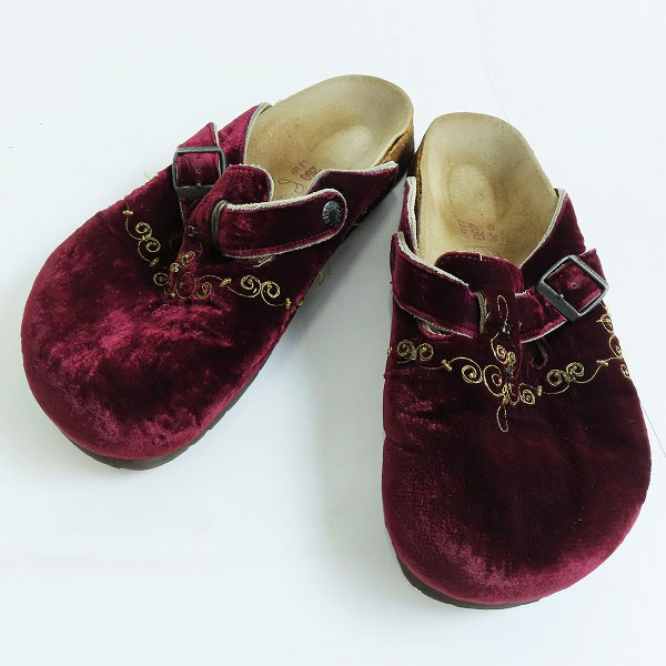 実際に弊社で買取させて頂いたNUMBER NINE × BIRKENSTOCK/ナンバーナイン × ビルケンシュトック 初期 ベロアサンダル 26