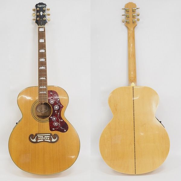 実際に弊社で買取させて頂いた★【難有り】Epiphone/エピフォン EJ 200 アコースティックギター/アコギ エレアコ仕様の画像 1枚目