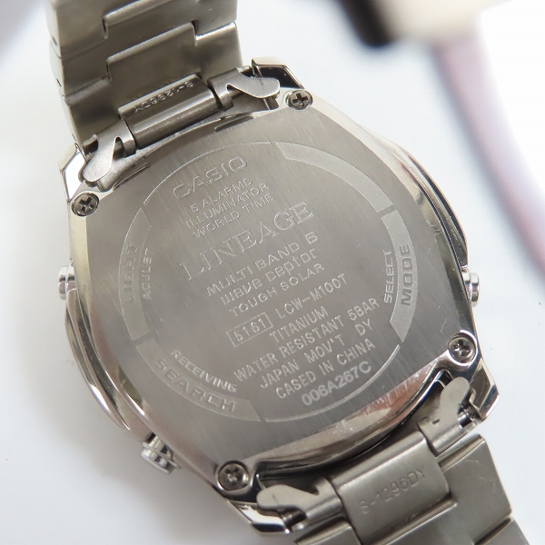 実際に弊社で買取させて頂いたCASIO/カシオ LINEAGE リニエージ 電波ソーラー 腕時計 LCW-M100Tの画像 4枚目