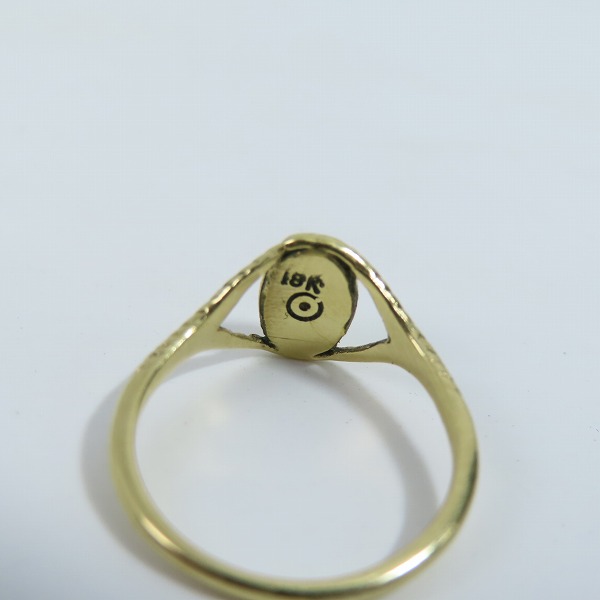 実際に弊社で買取させて頂いたALEX STREETER/アレックスストリーター 18K PAGAN PRIESTESS UNDERSET RING パガンプリーステスアンダーセットリング 6.5号の画像 6枚目
